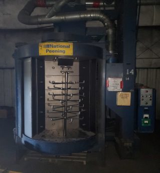 Greenville Automatic peening, peen conditioning, coating removal, or blast cleaning