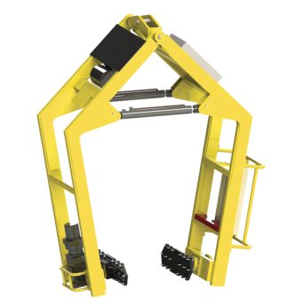 Hydraulic a frame for medium boxed or boxless molds